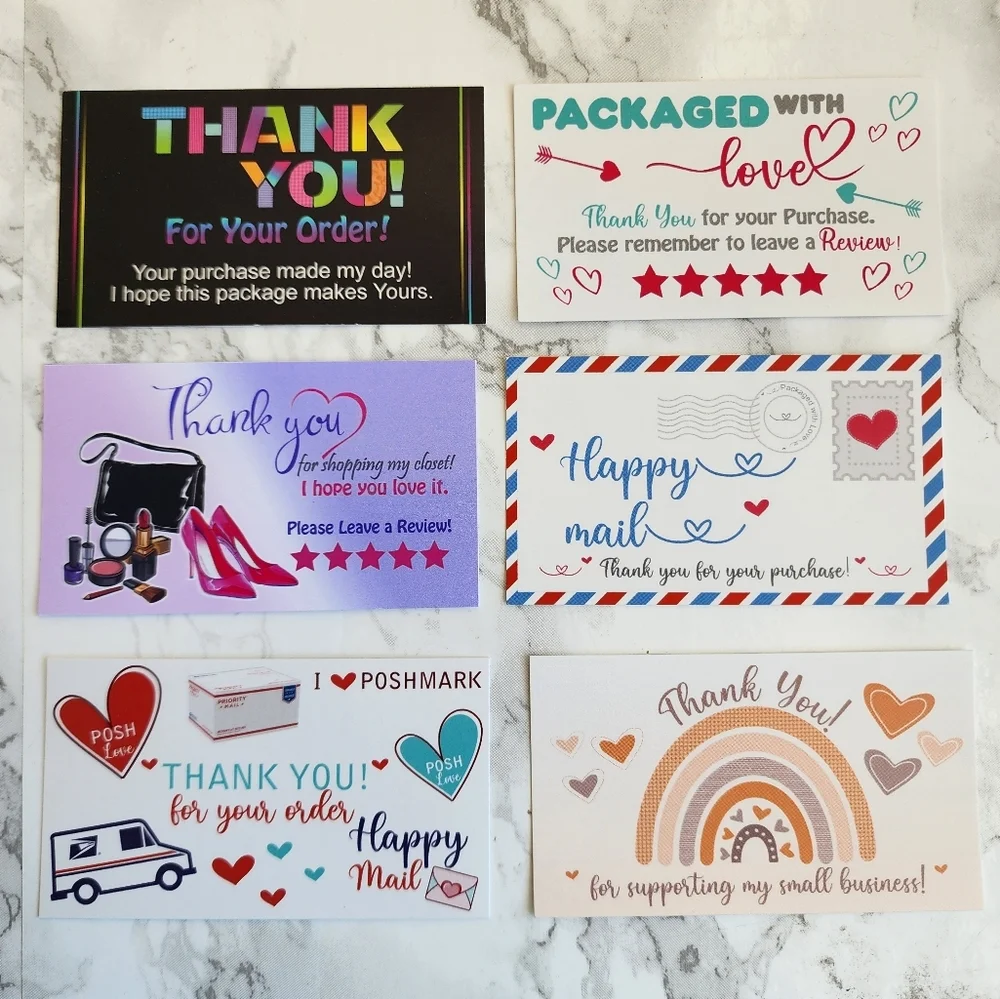 100 Thank You Cards insert business card - Picture 2 of 16